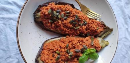 La receta vegana más exquisita de berenjenas rellenas