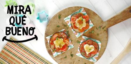 ‘Mira qué bueno’: mini pizzas de berenjena para preparar en familia
