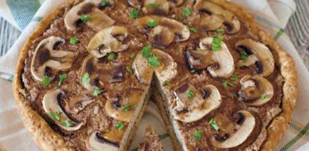 Receta vegetariana: quiche con crema de pipas de girasol