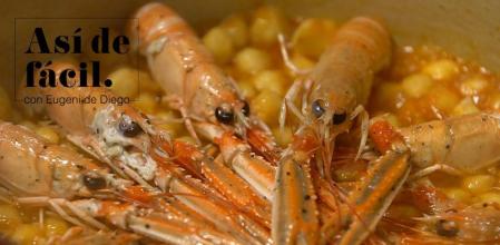 Preparar estas increíbles cigalas con garbanzos es ‘Así de fácil’