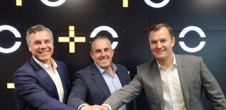 Germán López, COO, Víctor del Pozo, Director General de Innovación, Alianzas y Nuevos Servicios y Meinrad Spenger, CEO de Masorange