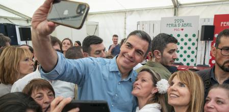 El presidente del Gobierno, Pedro Sánchez, este miércoles en la Feria de Abril de Barcelona