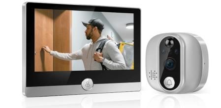 Una mirilla electrónica.