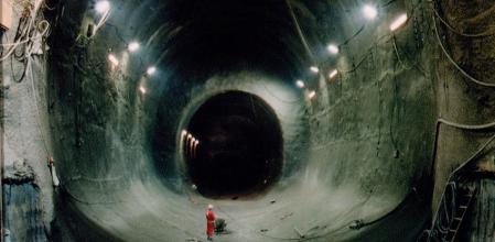 El Eurotúnel en construcción, c. 1994.
