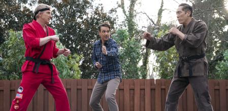 William Zabka, Ralph Macchio y Yuji Okumoto.