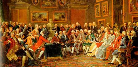 Salón de madame Geoffrin, 1755.