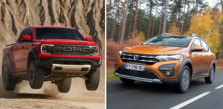 Los modelos pick up de grandes dimensiones son los más vendidos en EE.UU., mientras que en España el coche más matriculado en 2023 fue el utilitario Dacia Sandero