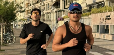 Sebastián Yatra corriendo por San Sebastián