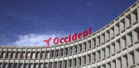 Logo de Occident en la sede de Grupo Catalana Occidente en Sant Cugat del Vallès (Barcelona).