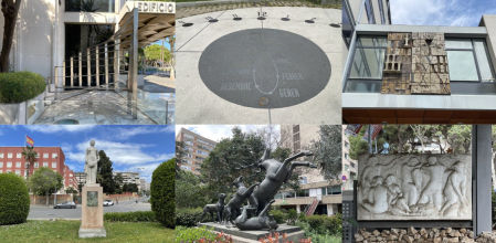 Ruta por seis muestras de arte urbano al aire libre expuestas en la Avinguda Diagonal de Barcelona.