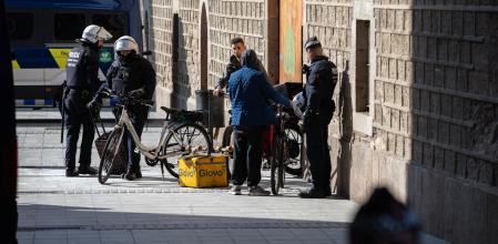 Un momento del desalojo producido este mismo jueves