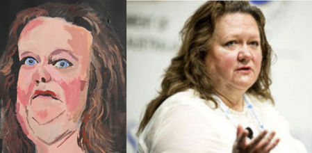 La mujer más rica de Australia, Gina Rinehart, exige que se retire su retrato de una galería