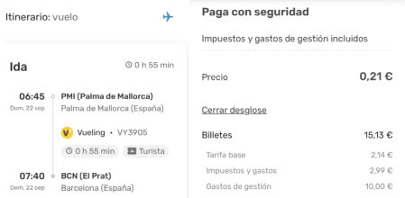 Compra un vuelo de ida a Barcelona por 21 céntimos y la gente alucina: “¿Será porque son las 3:48 de la madrugada?”