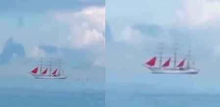 ¿Barco volando en Rusia?: La fata morgana hace posible lo imposible