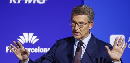 El presidente del PP, Alberto Núñez Feijóo, interviene en el marco de la 39 Reunión del Cercle d'Economia.