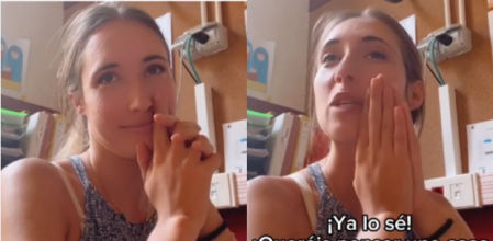 Sandra comparte el momento que ha tenido con sus alumnos