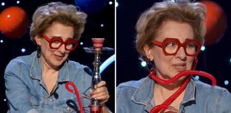 La surrealista reacción de Isabel Ordaz al recibir de regalo una cachimba: “No es actriz, La Hierbas es así”