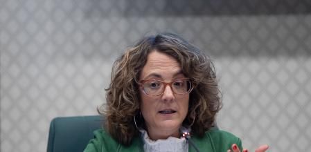 La exconsellera de Igualtat i Feminismes, Tània Verge, en una comparecencia en el Parlament.
