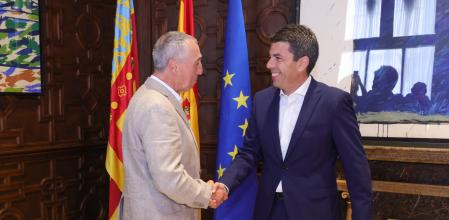 Imagen de la reunión de Carlos Mazón con Joan Baldoví