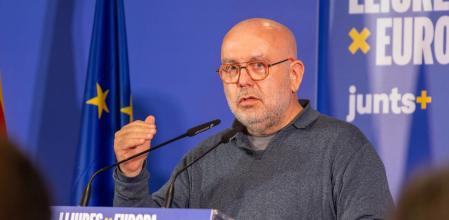 Gonzalo Boye, el abogado del expresidente catalán Carles Puigdemont, en un acto de campaña de Junts, a 1 de junio de 2024.