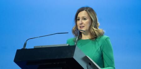 La alcaldesa de València, María José Catalá, durante un acto este lunes.