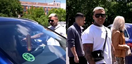 Llados quedó sorprendido al ver su vehículo.