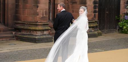 Olivia Henson en su boda con Hugh Grosvenor,el duque de Westminster