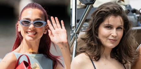 Dua Lipa y Laetitia Casta en el desfile de la colección Crucero 2025 de Jacquemus en Capri