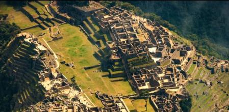 Imagen aérea de Machu Picchu