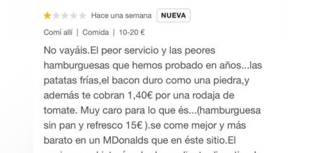 respuesta reseña hamburguesa