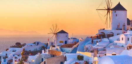Atardecer en Oia, Santorini.