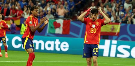 Pedri y Lamine Yamal durante la Eurocopa 2024&nbsp;