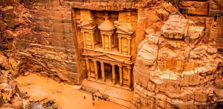 Fachada del Tesoro en Petra