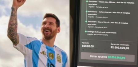 La captura de pantalla de la apuesta