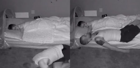 Este padre se las ha ingeniado para irse sin despertar a su hijo