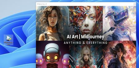 Captura de un falso anuncio de acceso a Midjourney
