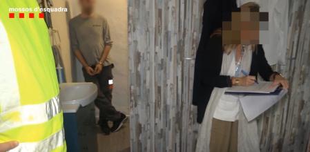 El electricista acusado en el momento de ser detenido por los Mossos, en junio de 2022