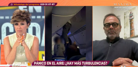 Nelson durante la entrevista en 'Y ahora Sonsoles', donde relató el terror vivido durante las turbulencias
