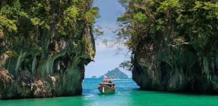Paisaje de Pucket en barca.