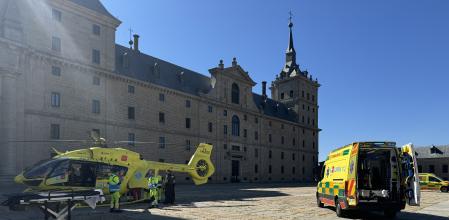 El helicóptero ha llevado al herido desde San Lorenzo de El Escorial al hospital