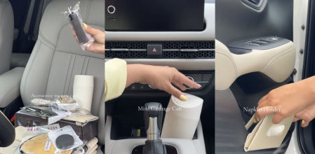 Una chica enseña los accesorios