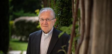 Foto Marti Gelabert 15/07/2023 Entrevista Retrato al Obispo de Sant Feliu de Llobregat, Agusti Cortes, el unico que ha tenido la diocesis en sus 20 años de historia.