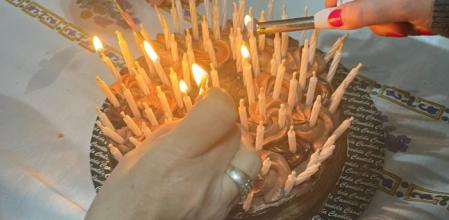 Las velas de la tarta