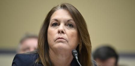 U.S. Secret Service Director Kimberly Cheatle testifies before the House Oversight and Accountability Committee about the attempted assassination of former President Donald Trump at a campaign event in Pennsylvania, at the Capitol in Washington, Monday, July 22, 2024. (AP Photo/John McDonnell)