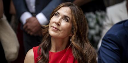 Mary de Dinamarca en el pabellón del equipo olímpico danés en los Campos Elíseos