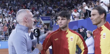 Corretja junto a Alcaraz y Nadal