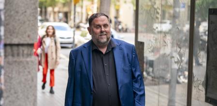 El Presidente de ERC, Oriol Junqueras a su llegada a la Ejecutiva en la sede de Esquerra Republicana, 15 de Mayo de 2024
