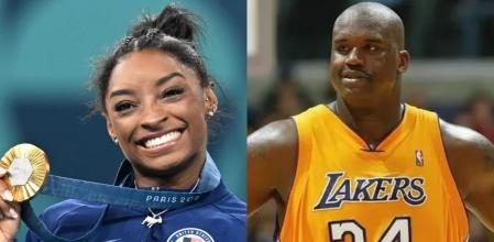 Simone Biles y Shaquille O’Neal, dos de los grandes deportistas estadounidenses 