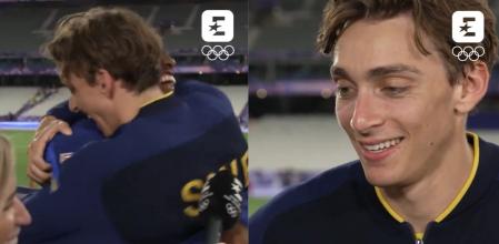 Los dos campeones se fundieron en un sentido abrazo