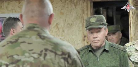 Chief of the General Staff of Russian Armed Forces Valery Gerasimov inspects Russian troops involved in Russia-Ukraine conflict, at an undisclosed location in Russian-controlled Ukraine, in this still image from video released August 6, 2024. Russian Defence Ministry/Handout via REUTERS ATTENTION EDITORS - THIS IMAGE HAS BEEN SUPPLIED BY A THIRD PARTY. NO RESALES. NO ARCHIVES. MANDATORY CREDIT. WATERMARK FROM SOURCE.
